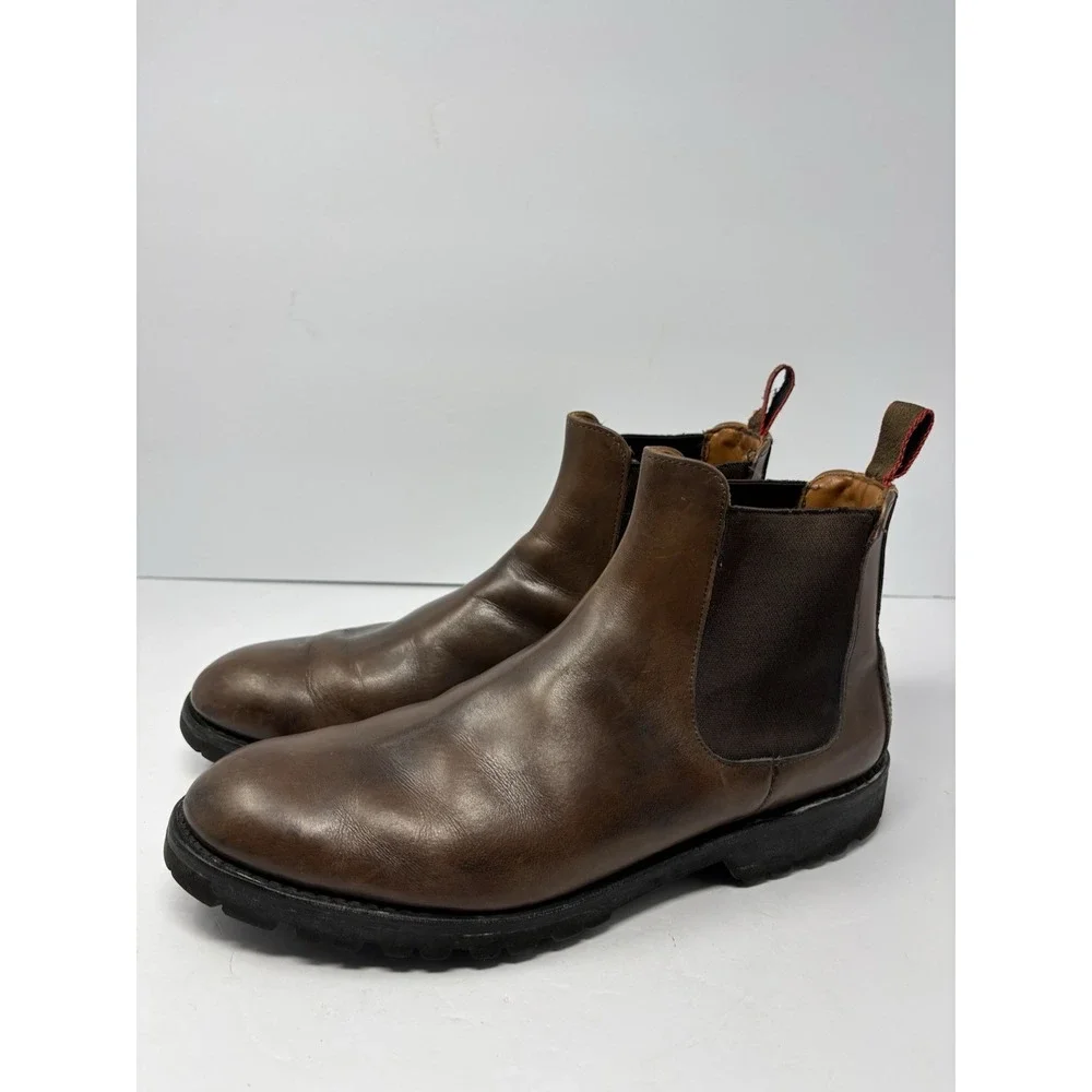Allen Edmonds 11.5 D Tate Chelsea Boots Port Washington Extralight Brown Leather